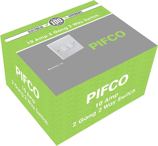 PIFCO 2 Gang 2 Way Wall Switch PIF2025 (Parcel rate)