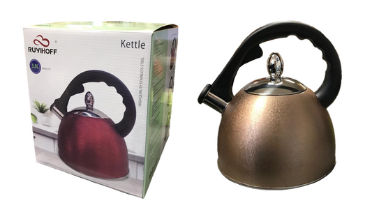 Whistling Kettle 3.0 Litre Assorted Colours 8569 Parcel Rate)