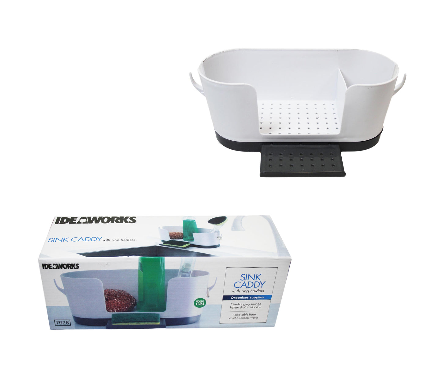 Plastic Sink Candy With Ring Holders Removable Base With 2 Hanging Handles 8912 (Parcel Rate)