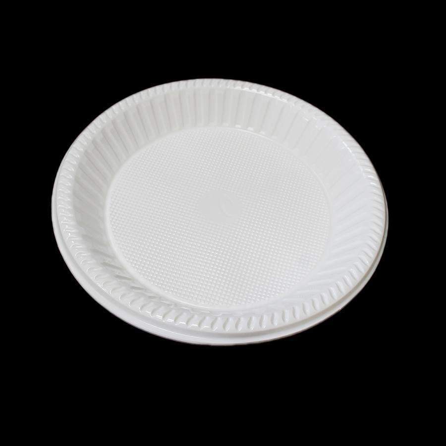 10" Disposable White Plastic Plate 0612 (Parcel Rate)