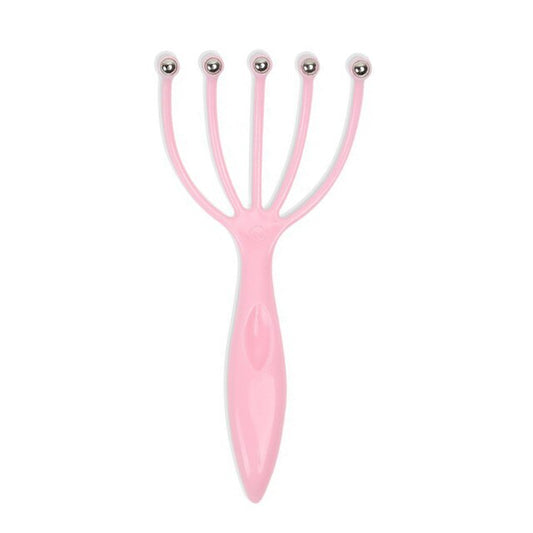 5 Claw Scalp Head Massager 18 cm Pink W6521 (Parcel Rate)