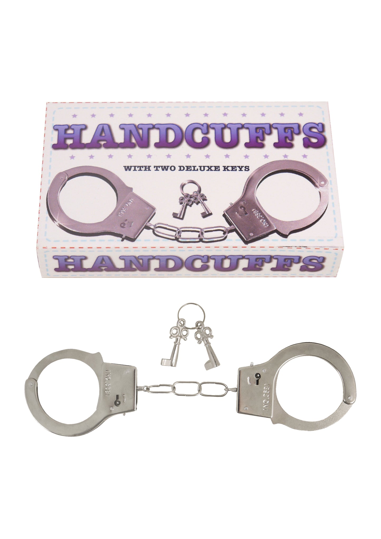 Toy Metal Handcuffs with Keys Hen / Stag Party Accessories C41005 (Parcel Rate)