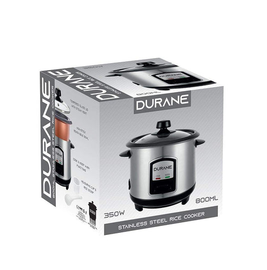 Durane Stainless Steel Rice Cooker 800 ml 350W 9322 (Parcel Rate)