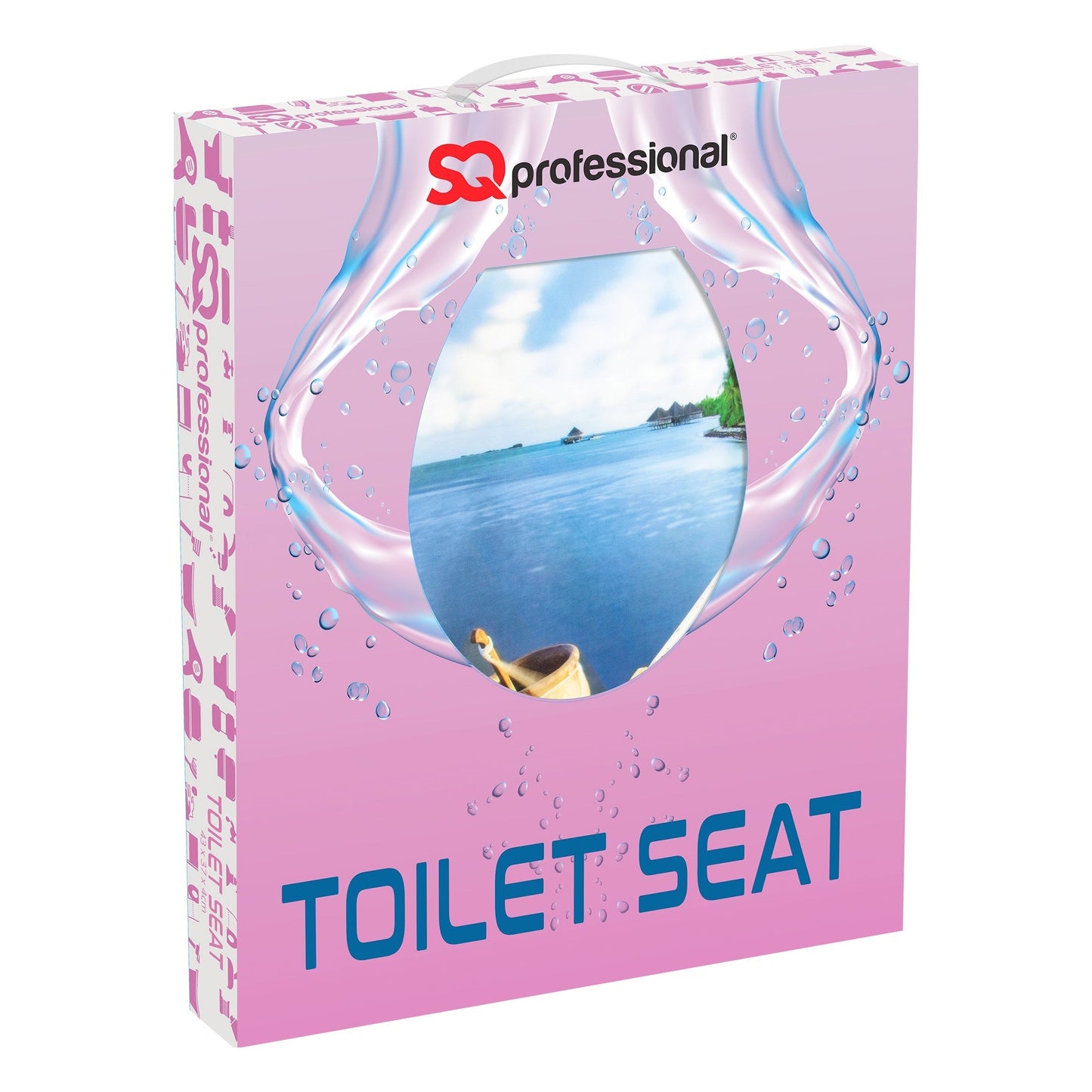 Toilet Seat Aquatic Horizon Design Exotic Toilet Sitting Seat (W) 36mm x (L) 43cm 9447 (Parcel Rate)