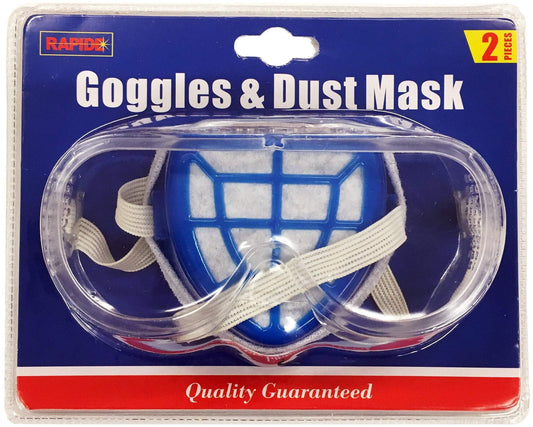 Rapide Goggles & Dust Mask 2pc 95281 (Parcel Rate)