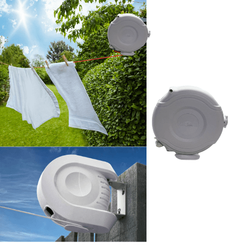 Easy To Install Retractable Washing Line 12 Metres Home Outdoors 4855 A  (Parcel Rate)
