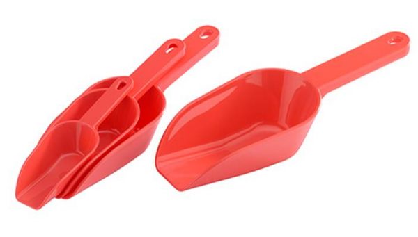 Plastic Food Sweets Candy Scoop Shovel Set of 4 Assorted Colours AK459 A (Parcel Rate)