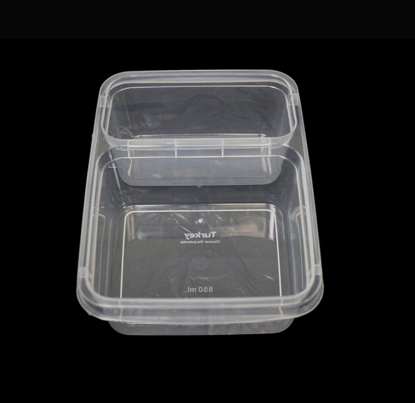 Plastic Storage Divider Container Compartment Food Box 850ml 18 x 6cm AK546 (Parcel Rate)