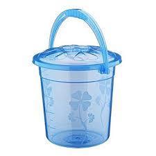 Household Plastic Clear Floral Print Storage Multipurpose Bucket 5 Litre ASD102  A (Parcel Rate)