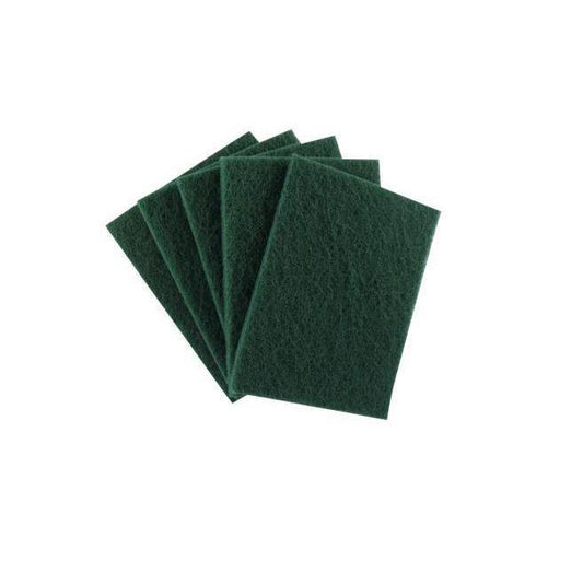 Kitchen Green Scourer Pad 10 x 15 cm Pack of 5 0364 A (Parcel Rate)