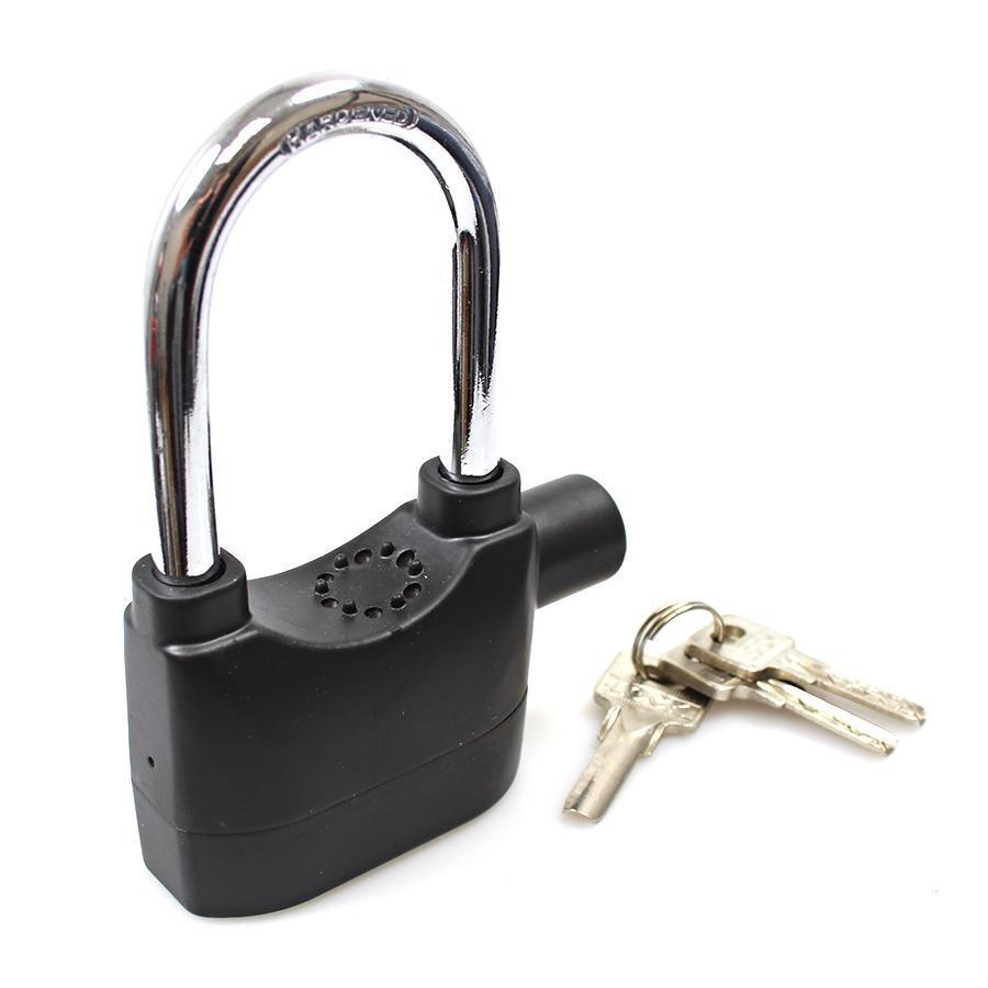 Black Alarm Lock Battery High Security Lock With 3 Keys Attached 5043 (Parcel Rate)