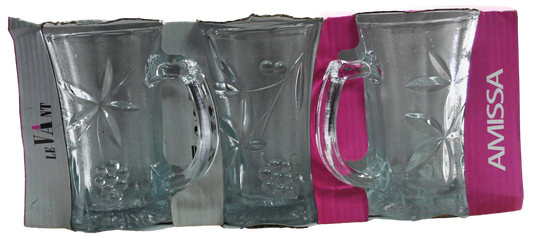 Amissa Mug 3Pc Set Floral Design Mugs 171ml T 7 H 10.50cm 1542 (Parcel Rate)