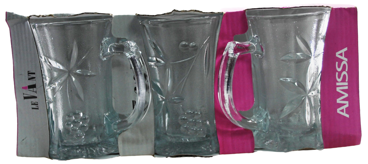 Amissa Mug 3Pc Set Floral Design Mugs 171ml T 7 H 10.50cm 1542 (Parcel Rate)