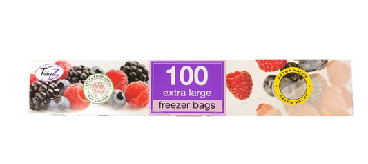 Extra Large Food Freezer Bags 28 x 28 cm Pack of 100 B0688 (Parcel Rate)