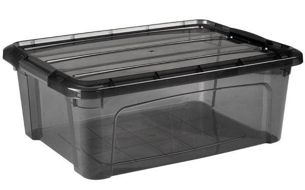 Poli Plastic Storage Box Black 12 Litre 40 cm BNM0612  (Parcel Rate)
