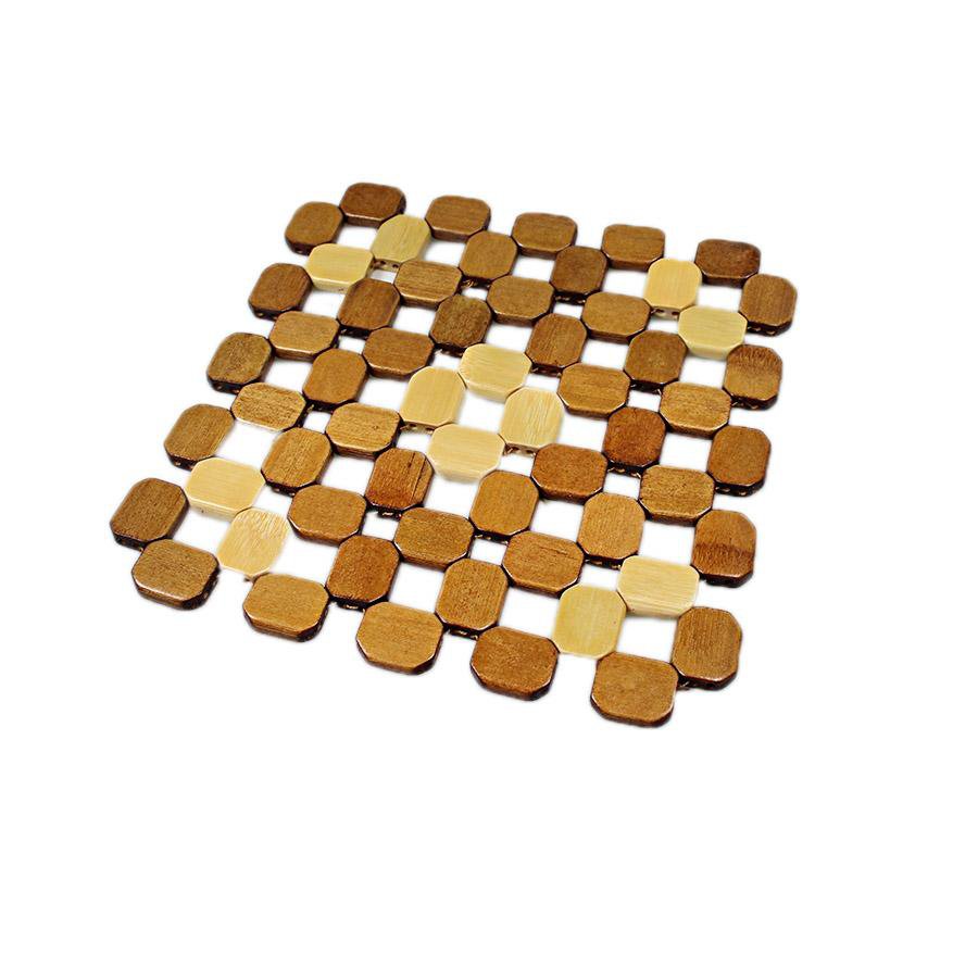 Wooden Bamboo Pan Coaster Trivet 19 x 19 cm 0310 (Large Letter Rate)