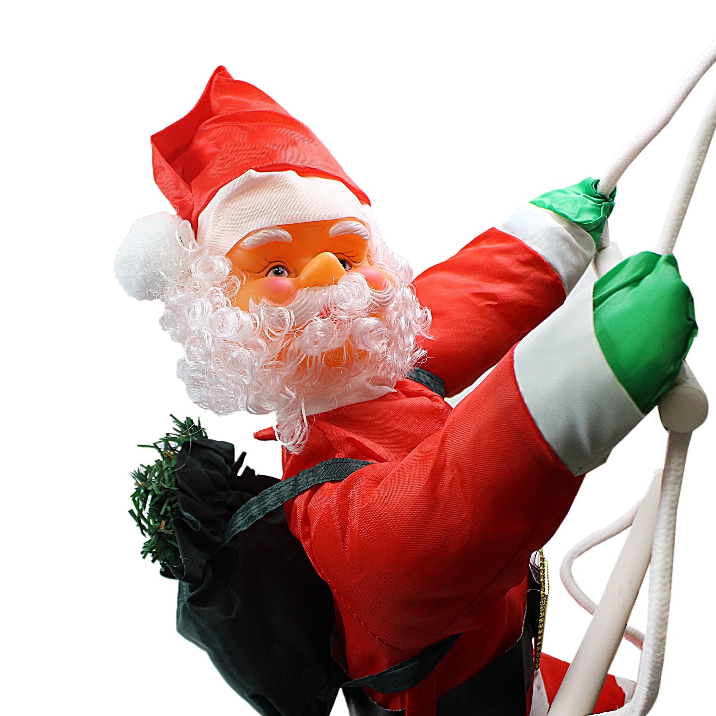 Christmas Santa Claus Climbing On Rope Ladder Figure Xmas Holiday Decor 50cm 2730 A  (Parcel Rate)
