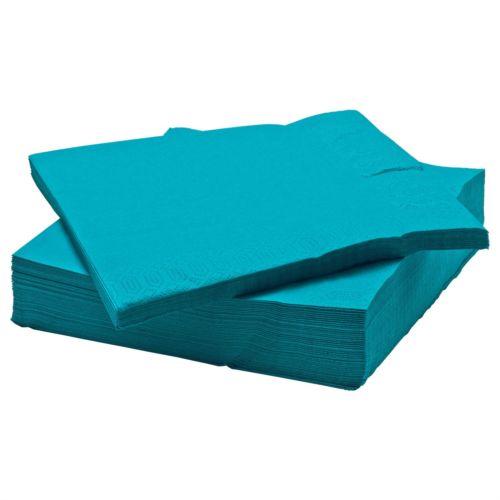 100 Pack Tableware Soft Party Paper Napkins Blue 30cm x 30cm 30BL100 A  (Parcel Rate)