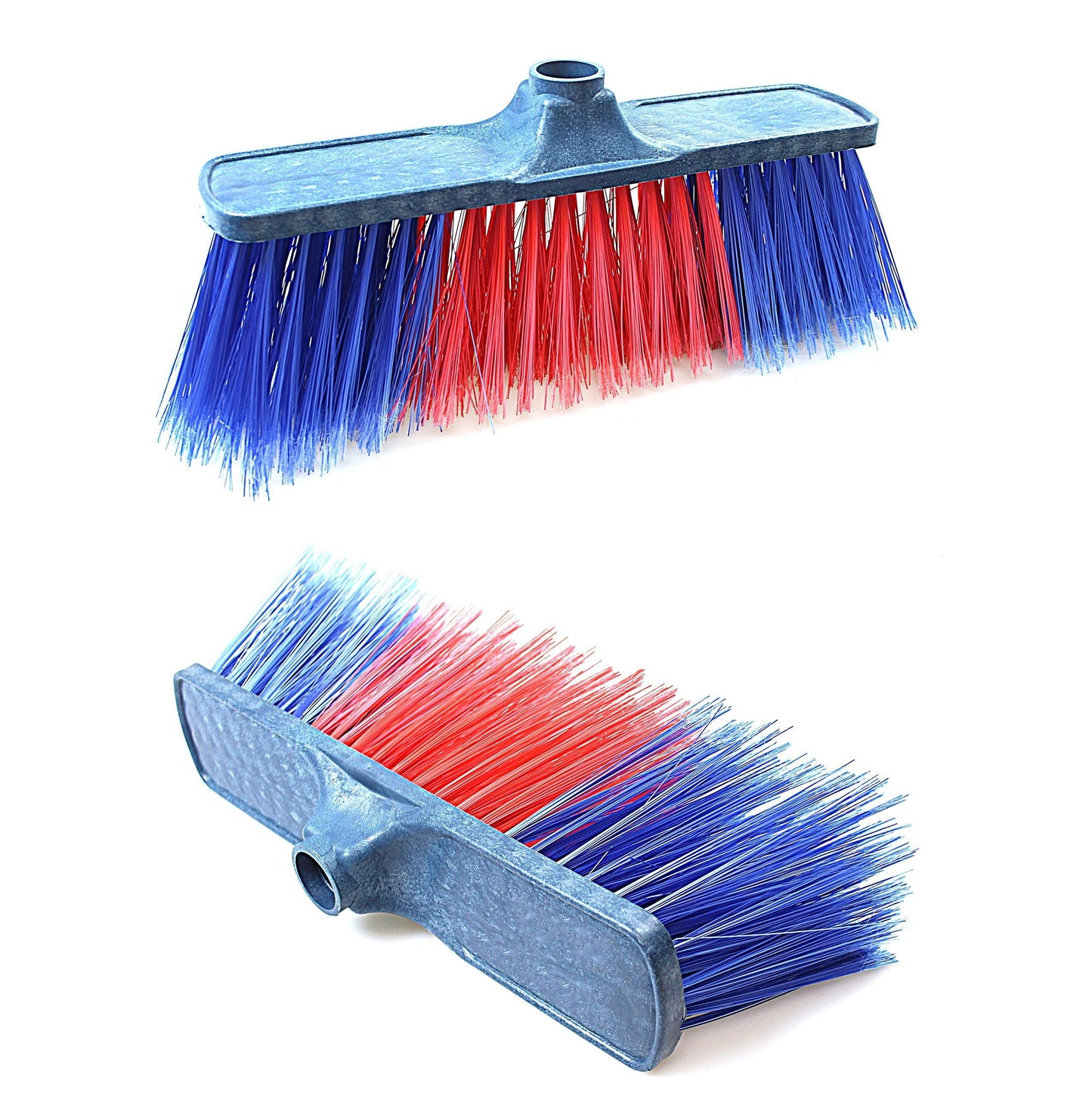 Plastic Bristle Cleaning Brush Head Two Tone 25 cm Assorted Colours 3225 A (Parcel Rate)