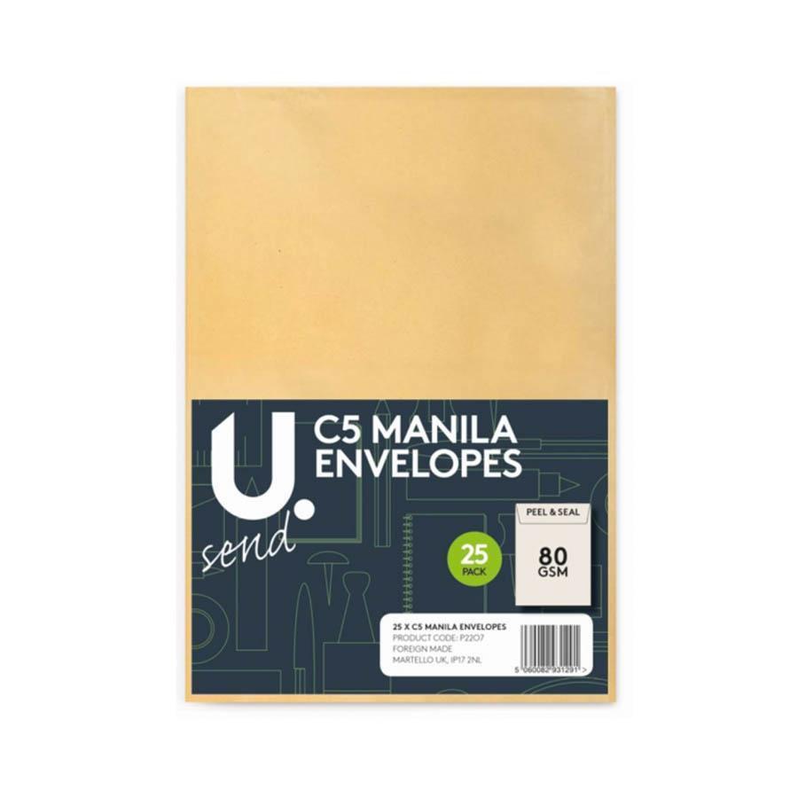 C5 Manila Envelopes 25 Pack P2207 (Parcel Rate)