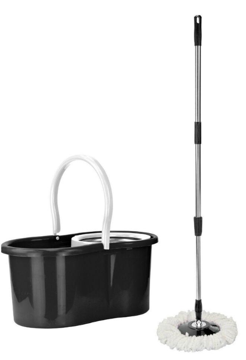 Sq Professional Easy Mop Bucket Black Microfibre Mop 14 Litre 10101 (Parcel Rate)