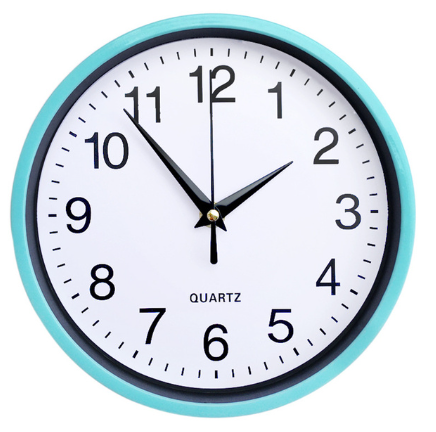 Standard Round Wall Clock 22 cm Assorted Colours 6986 (Parcel Rate)