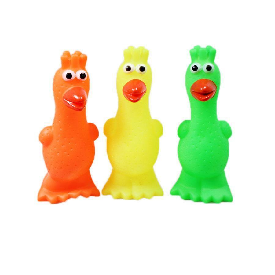Pets Dog Toy Squeaky Chicken Assorted Colours 5037 (Parcel Rate)