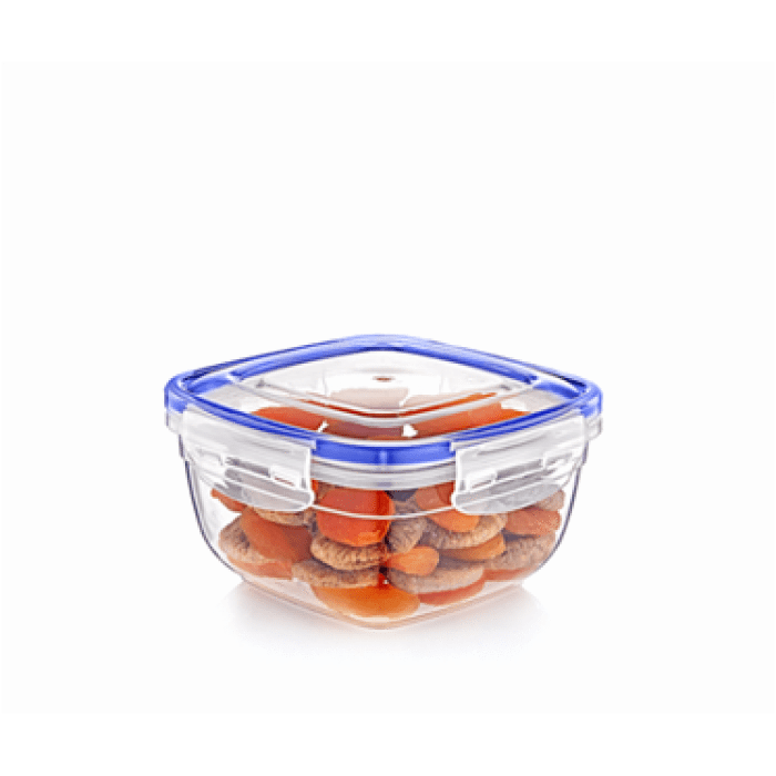 Square Clear Plastic Food Storage Container with Sealing Lid 275ml D30101 (Parcel Rate)