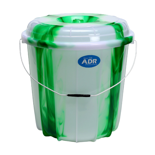 20 Litre Tie Dye Design Plastic Bucket Bin with Lid Household Use Bucket MX4054/786985 (Parcel Rate)