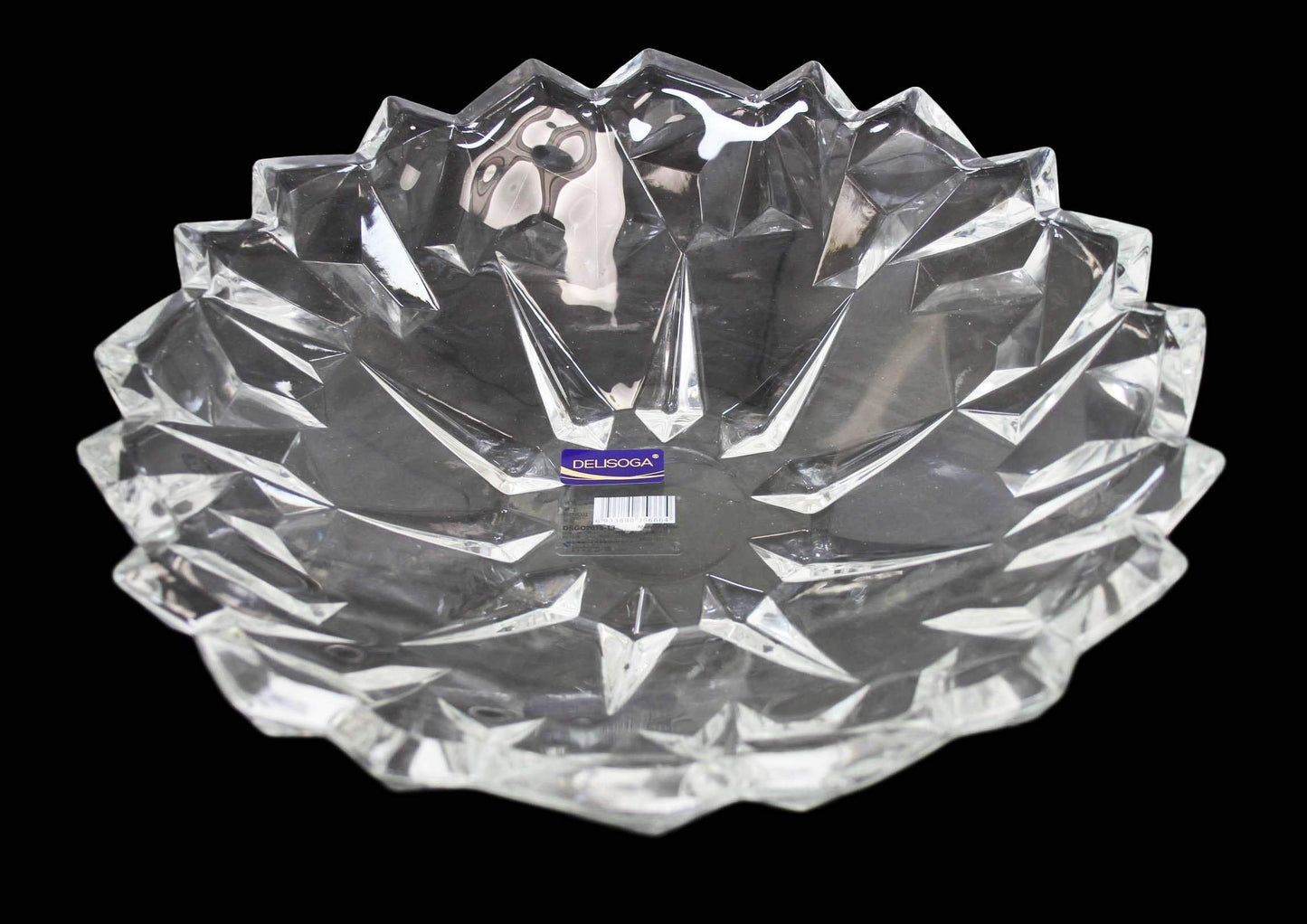 Deep Serving Glass Aesthetic Durable Party Wedding Serving Gift Glass Tray 33cm DL0006 (Parcel Rate)
