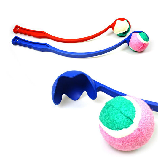 Plastic Dog Tennis Ball Chucker Launcher 35 cm Assorted Colours 7253 A (Parcel Rate)