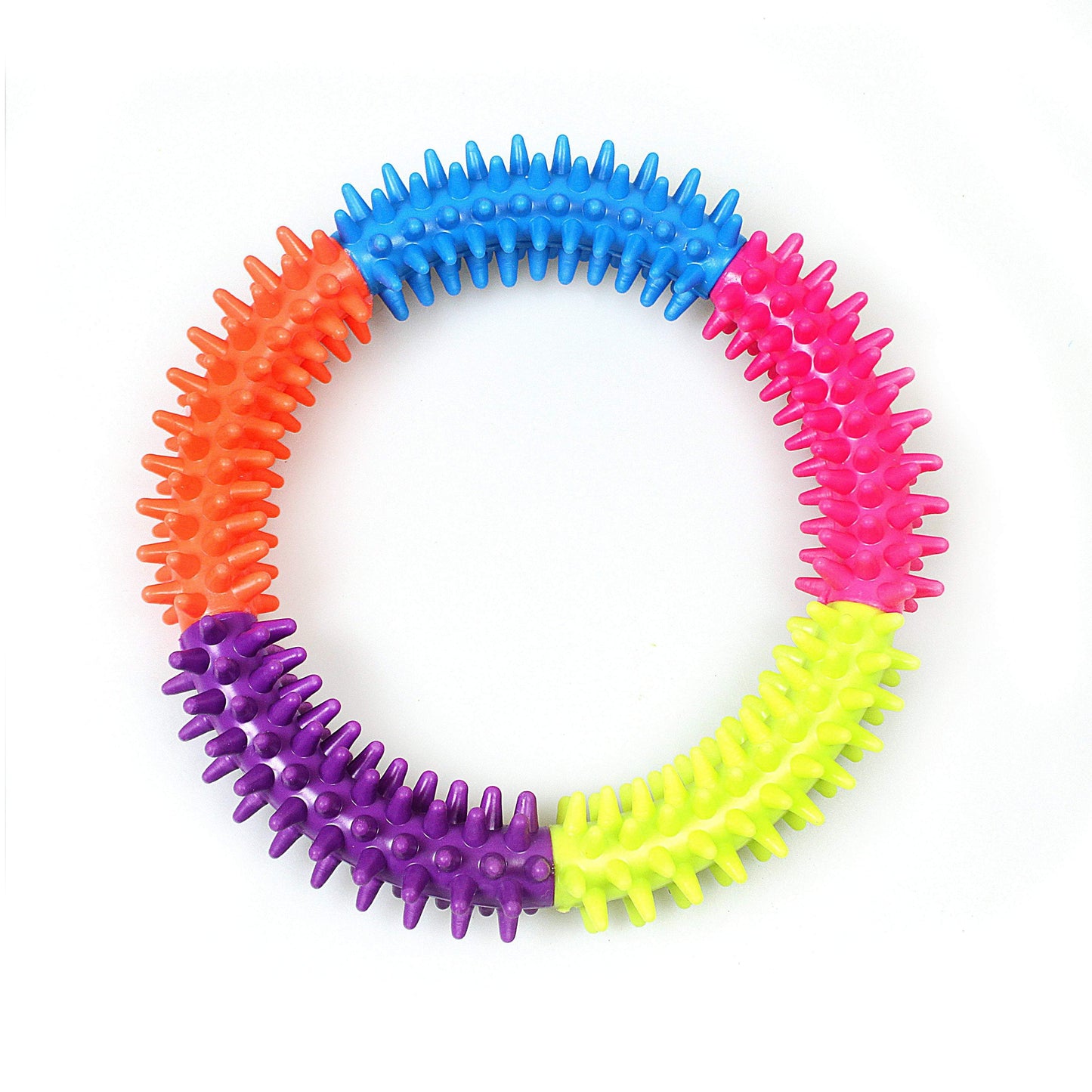 Soft Rubber Dental Dog Ring Toy Puppy Teeth Cleaning Multi Ring 13 cm 4615 A (Parcel Rate)