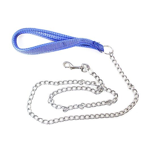 Heavy Duty Metal Dog Strap Chain Lead Assorted Colours 3032 (Parcel Rate)