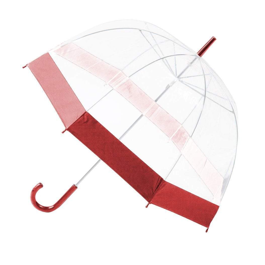 Clear Transparent Umbrella with Coloured Border 84cm Assorted Colours 1926 (Parcel Rate)