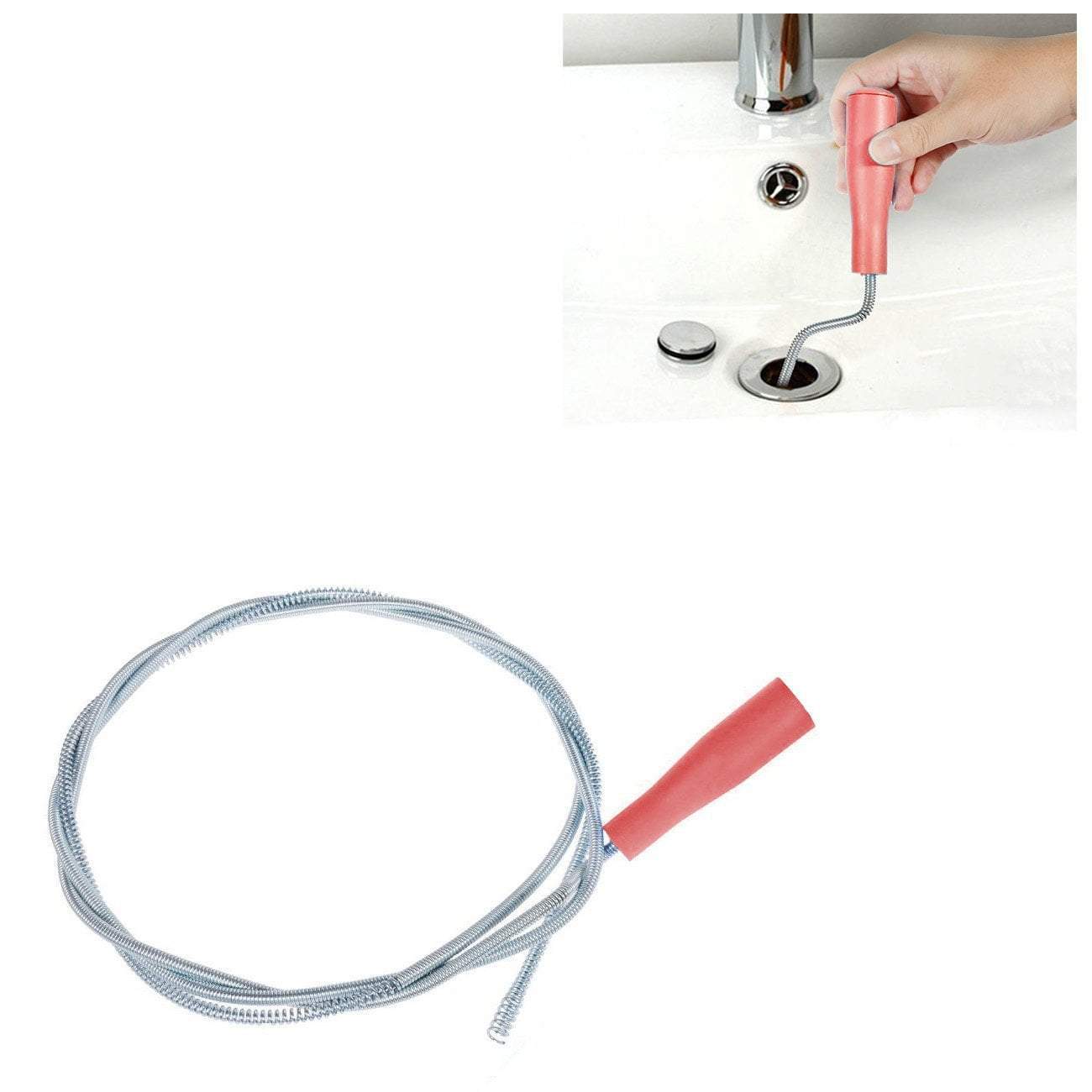 5m Kitchen Bathroom Drain Block Unblock Rod Multipurpose Use Tool Diy 3819A (Parcel Rate)