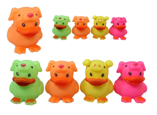 Childrens Fun Squeaky Duck Bubble Bath Toy 4 Assorted Colours 7cm  5367 (Parcel Rate)