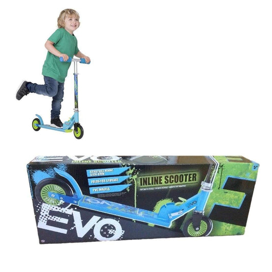 HTI Children's Evo Inline Scooter Blue 1436842 (Parcel Rate)