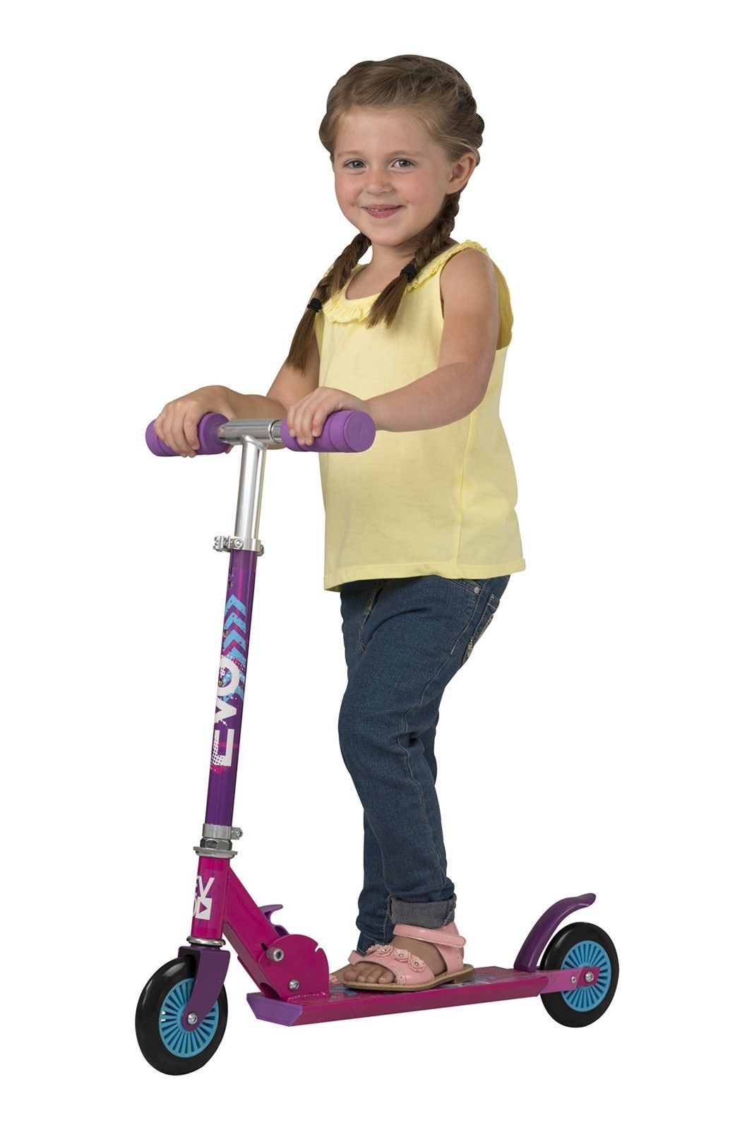 Girls EVO Inline Scooter Fun Outdoor Riding  1436843 (Parcel Rate)