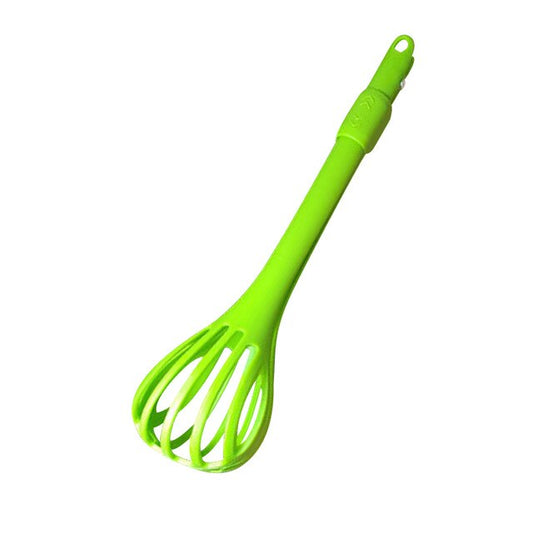 2 in 1 Egg Whisk and Tongs Plastic 27 cm Assorted Colours 7044 (Parcel Rate)