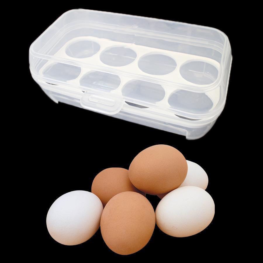 Egg Preservation Plastic Case Box Holds 8 Eggs Home Kitchen 8113 (Parcel Rate)