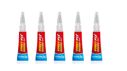 Fast Fix Super Glue Liquid 5pcs 3g FX2 (Parcel Rate)