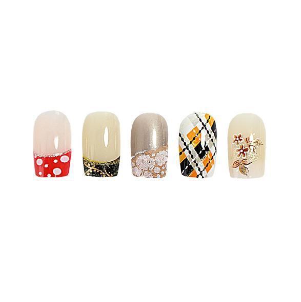 Artificial Fake Nail Extensions with Printed Design Assorted Designs 1194 (Large Letter Rate)