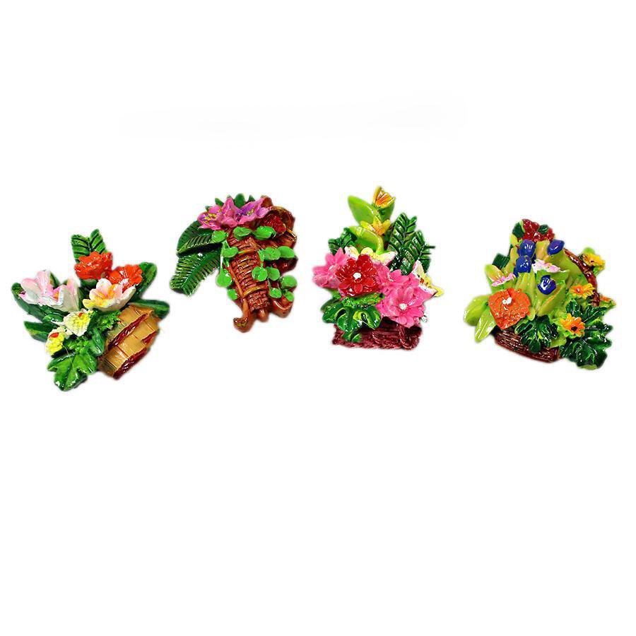 Fridge Magnet Floral Flower Basket Design Assorted Designs 5070 (Large Letter Rate)