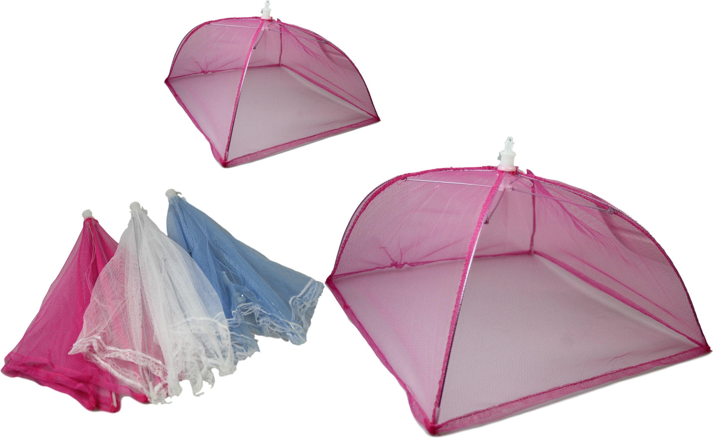Collapsible Pop Up Mesh Food Cover 35 cm Assorted Colours 5282 (Parcel Rate)