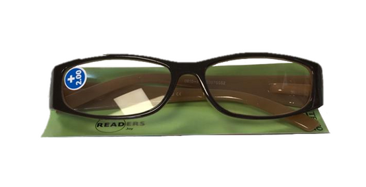 Reading Glasses +2.00 Plastic Frame Assorted Colours GGJOY200 (Parcel rate)