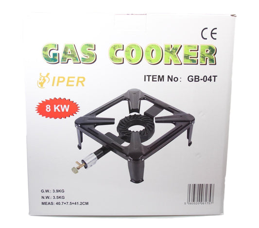 Single Gas Burner Viper Outdoor Camping Gas Stove 8kw 9967 / GB-04T (Big Parcel Rate)p