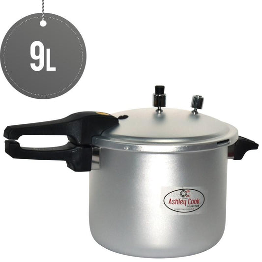 Bravo Deep Dish Bravo Aluminum Pressure Cooker With Long Handle 9 Litre STB1009 (Big Parcel Rate)