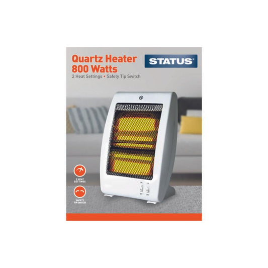 Quartz Heater White 800 Watt Leisure Slimline Portable Electric QHS800W (Parcel Rate)p