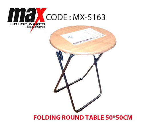 Folding Round Table Ideal For Smaller Spaces 50 x 50cm MX5163 (Big Parcel Rate)