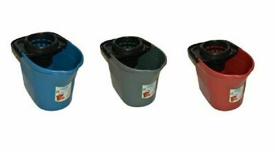 Mop Bucket Plastic Kitchen Bathroom Household Use 13 Litre Assorted Colours H1186 A (Parcel Rate)